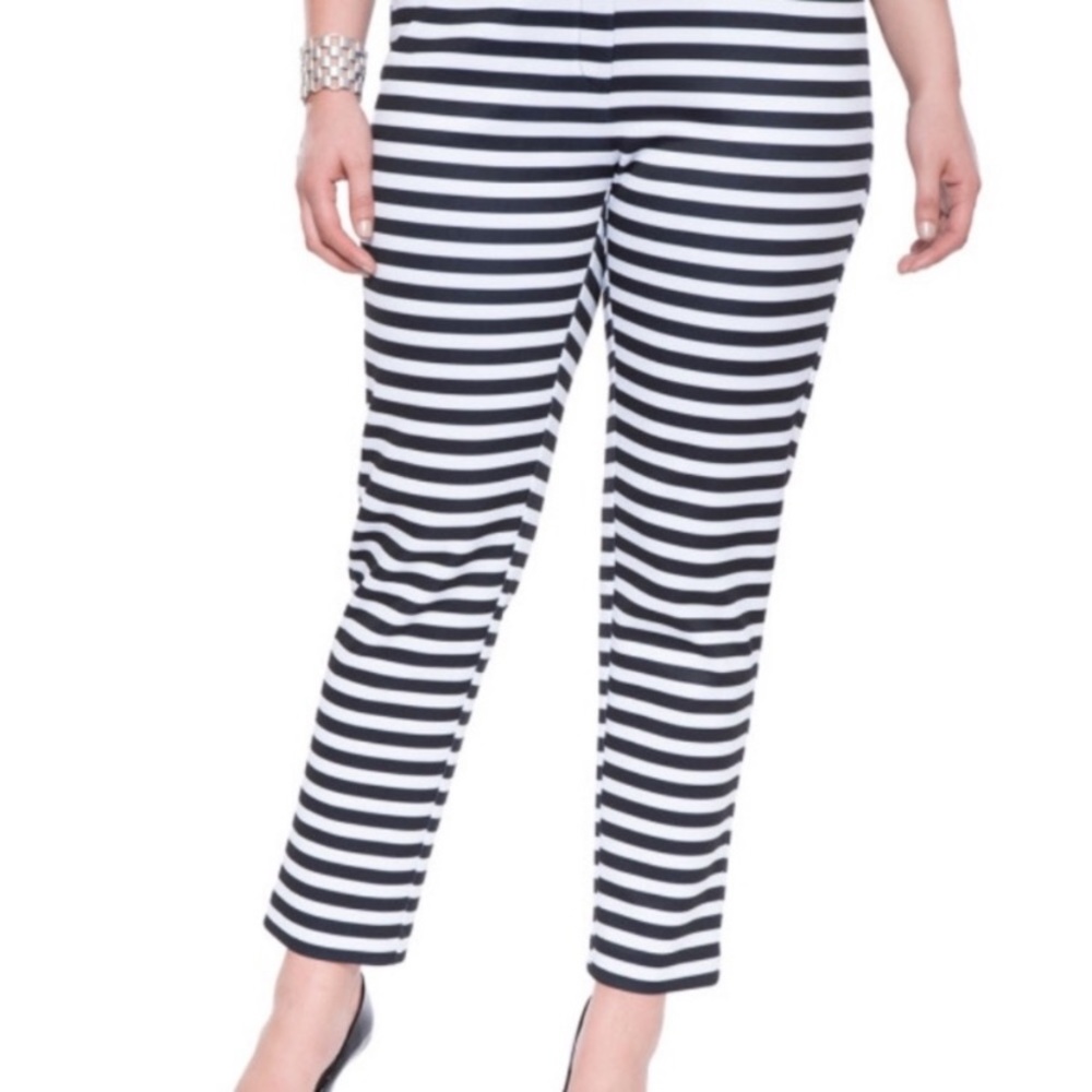 Black and white eloquii kady pants